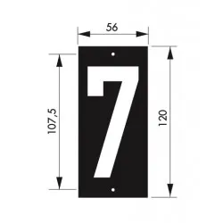 Ταμπελάκι αριθμός 7 56 x 120 χιλ. βιδωτό THIRARD THIRARD - 1 2