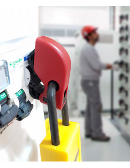 Λουκέτο πλαστικό lockout 38 χιλ. μαύρο με λαιμό inox ύψους 38 χιλ. Φ4,76 1 κλειδί THIRARD THIRARD - 3