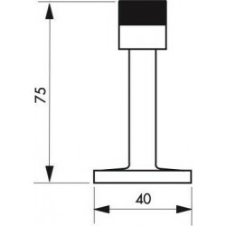 Στοπ πόρτας επίτοιχο 39x74 χιλ. χρυσό THIRARD THIRARD - 1 2