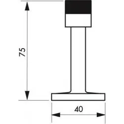 Στοπ πόρτας επίτοιχο 39x74 χιλ. χρυσό THIRARD THIRARD - 1 2