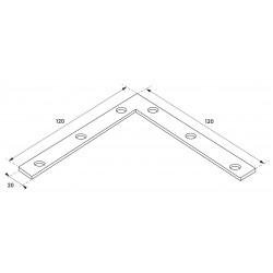 Γωνία πλακέ 120X120X20 THIRARD THIRARD - 1 2