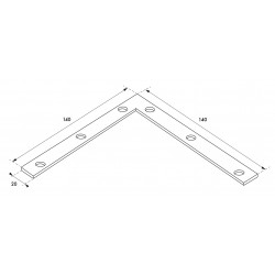Γωνία πλακέ 140X140X20 THIRARD THIRARD - 1 2
