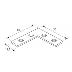 Γωνία πλακέ 30X30X12,5 THIRARD THIRARD - 1 2