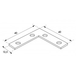 Γωνία πλακέ 40X40X12,5 THIRARD THIRARD - 1 2