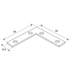 Γωνία πλακέ 50X50X12,5 THIRARD THIRARD - 1 2