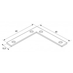 Γωνία πλακέ 60X60X12,5 THIRARD THIRARD - 1 2