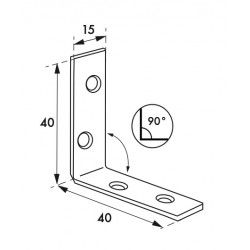 Γωνία σύνδεσης 40X40X15 THIRARD THIRARD - 1 2