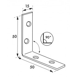 Γωνία σύνδεσης 50X50X15 THIRARD THIRARD - 1 2