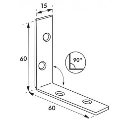 Γωνία σύνδεσης 60X60X15 THIRARD THIRARD - 1 2
