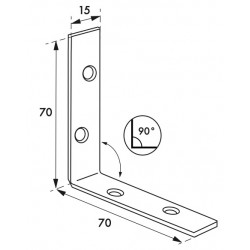 Γωνία σύνδεσης 70X70X15 THIRARD THIRARD - 1 2
