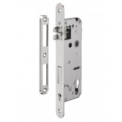 Κλειδαριά χωνευτή 45 x 85 στρογγυλή πλάκα inox THIRARD THIRARD - 1