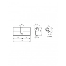 Κύλινδρος SA 27 x 27 χρυσός - 3 κλειδιά THIRARD THIRARD - 1 2