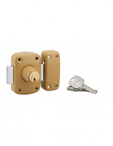 Πρόσθετη ασφάλεια πόρτας μπρωνζέ με διπλό κύλινδρο 60 χιλ 3 κλειδιά CORVETTE THIRARD