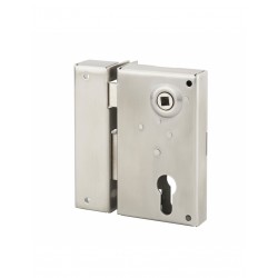 Κλειδαριά κουτιαστή inox κάθετη αριστερή 73x125 κέντρο 45mm με υποδοχή κυλίνδρου europrofile THIRARD THIRARD - 1
