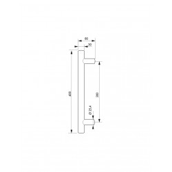 Λαβές εξώπορτας ζεύγος 2 τεμάχια Φ30 x 400 inox THIRARD THIRARD - 1 2