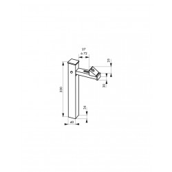 Στοπ αυλόπορτας ασημί 330mm THIRARD THIRARD - 1 2