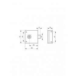 Κλειδαριά κουτιαστή χωρίς κλειδί 85 x 76 mm THIRARD THIRARD - 1 2
