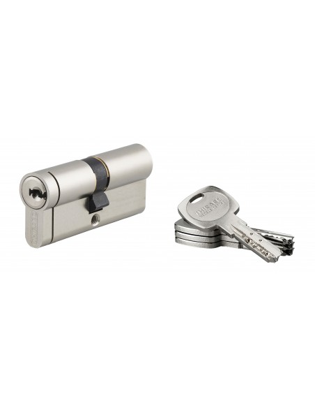 Κύλινδρος ασφαλείας TRANSIT 2 νίκελ - 35 x 35 - 4 κλειδιά - διπλής λειτουργίας THIRARD