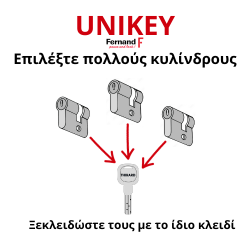 Κύλινδρος SA 21 x 21 νίκελ - 3 κλειδιά KEY ALIKE THIRARD THIRARD - 1 2