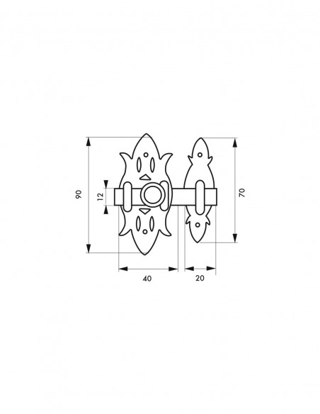 Σύρτης αντικέ μαύρος 40x90 THIRARD THIRARD - 2