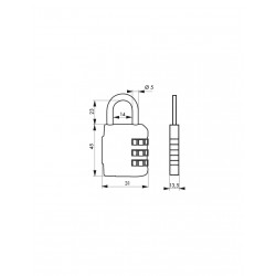 Λουκέτο Compact 31 χιλ. μεταβλητού συνδιασμού THIRARD THIRARD - 1 2