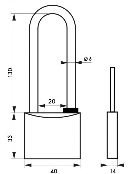 Λουκέτο TYPE1 40 χιλ. μακρύλαιμο THIRARD THIRARD - 2