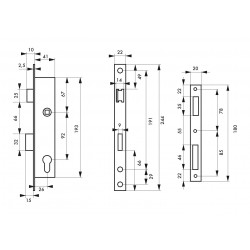 Κλειδαριά σιδερόπορτας  26 x 92 THIRARD THIRARD - 1 2