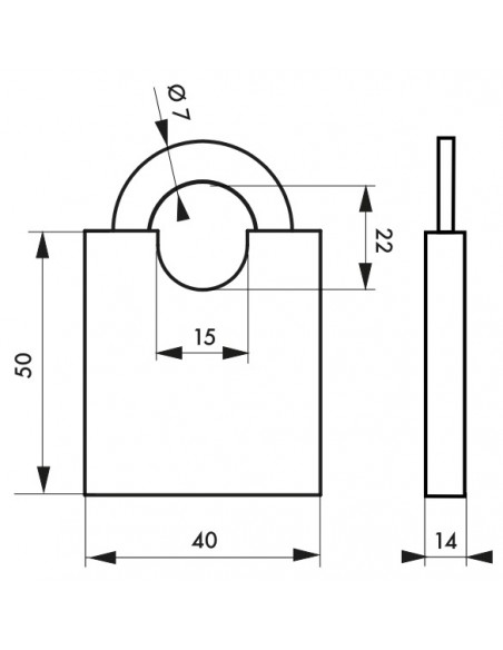 Λουκέτο προστατευμένου λαιμού SHOULDER 40 χιλ. THIRARD THIRARD - 3