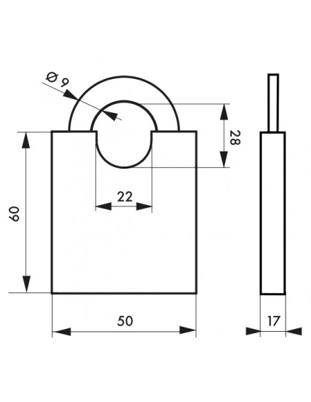 Λουκέτο προστατευμένου λαιμού SHOULDER 50 χιλ. THIRARD THIRARD - 3