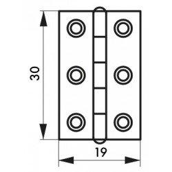 Μεντεσές ορειχάλκινος 30X19 THIRARD THIRARD - 1 2