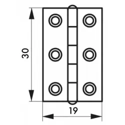 Μεντεσές ορειχάλκινος 30X19 THIRARD THIRARD - 1 2