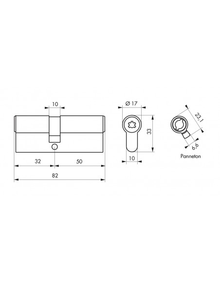 Κύλινδρος υπερασφαλείας FEDERAL 2 - 30 x 50 - 5 κλειδιά THIRARD THIRARD - 2
